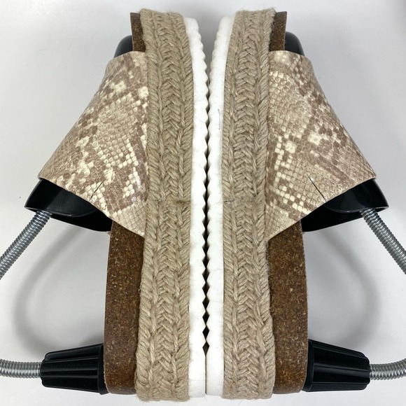 DOLCE VITA ISMERELDA SNAKE PRINT TAN AND WHITE ESPADRILLE SANDAL WOMEN’S SIZE 8M - Picture 3 of 12